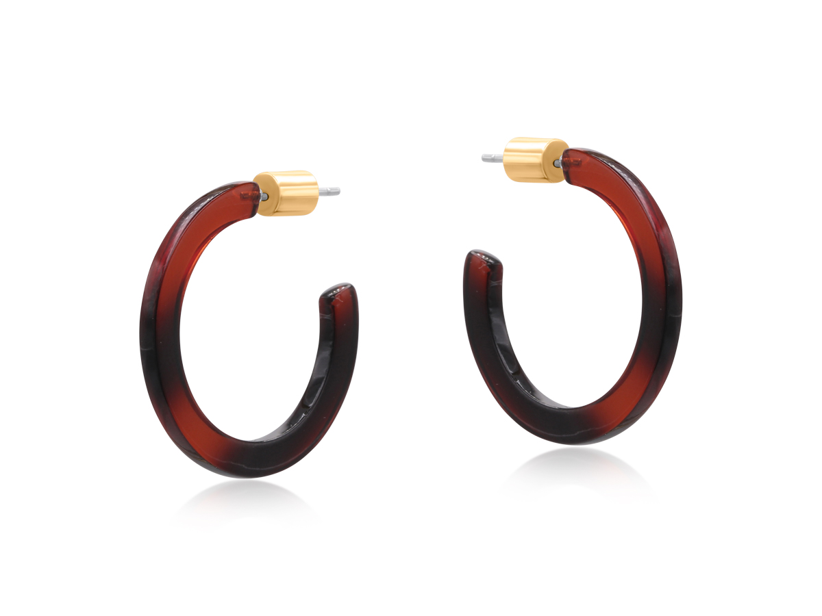 Ithaca Resin Tiny Hoop Earrings 4415